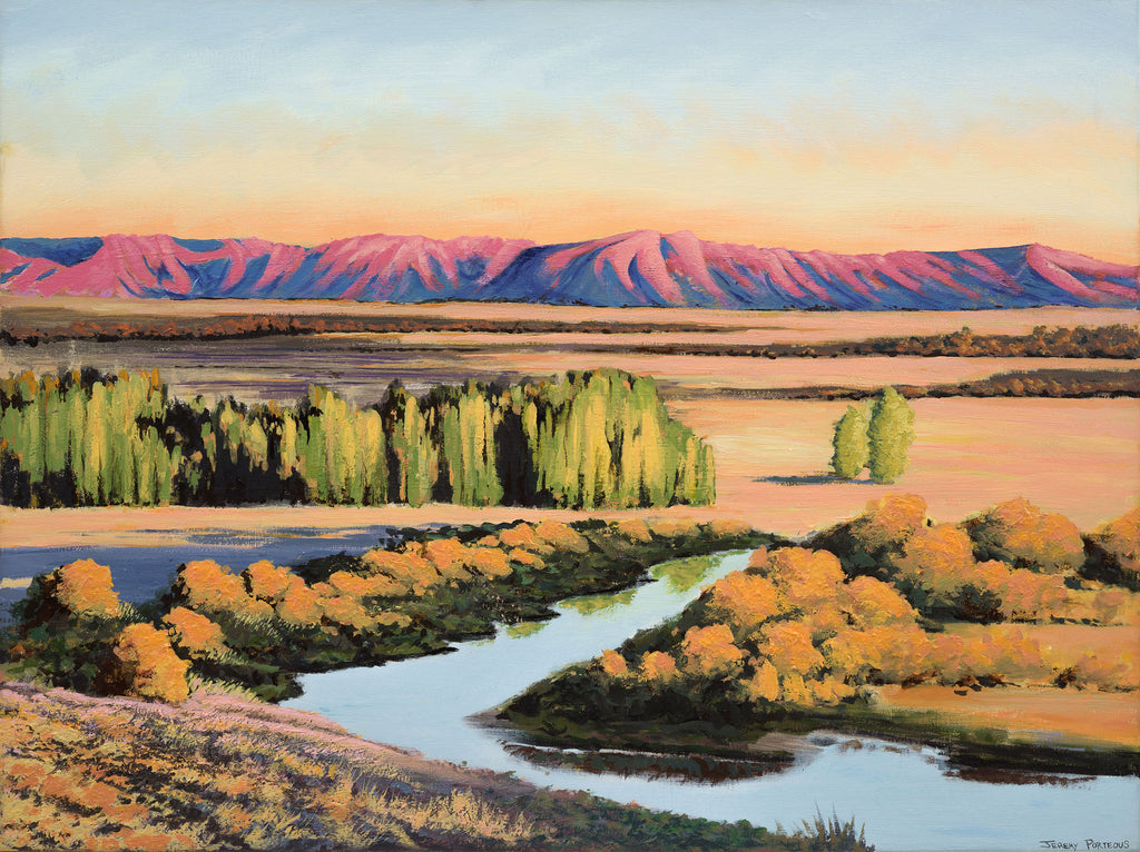 'Pink And Blue' Original Painting