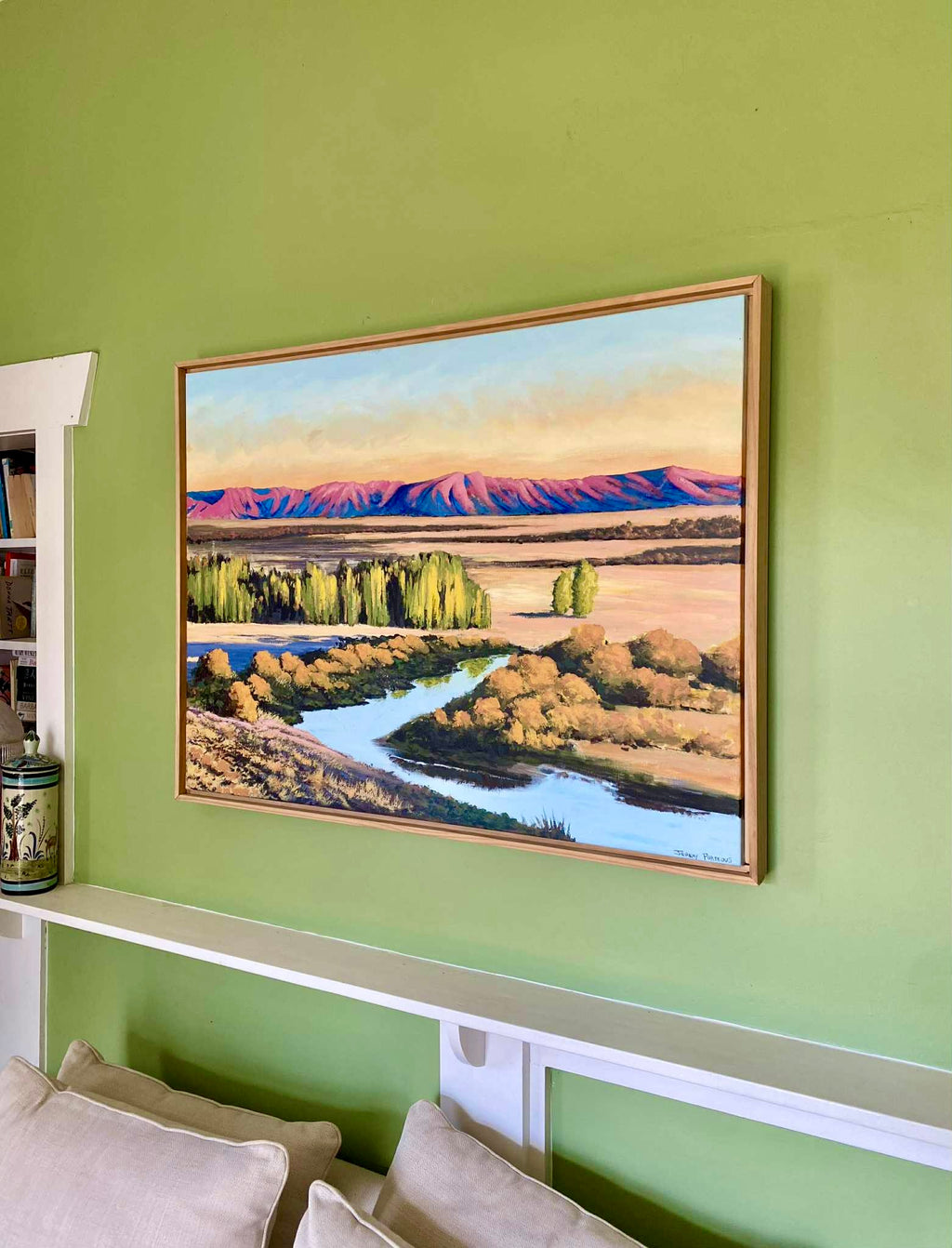 'Pink And Blue' Original Painting