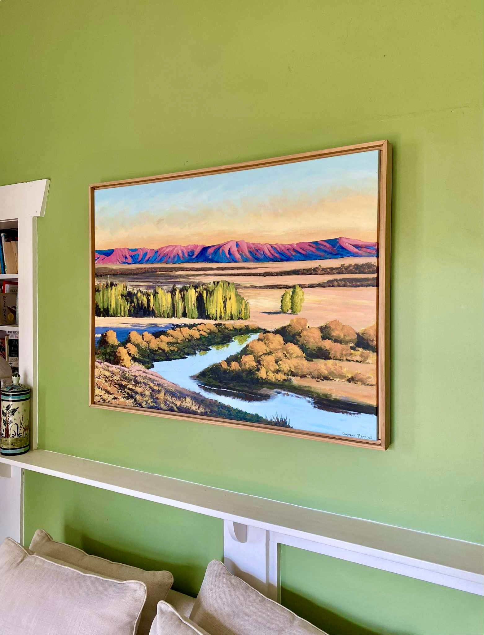 'Pink And Blue' Original Painting