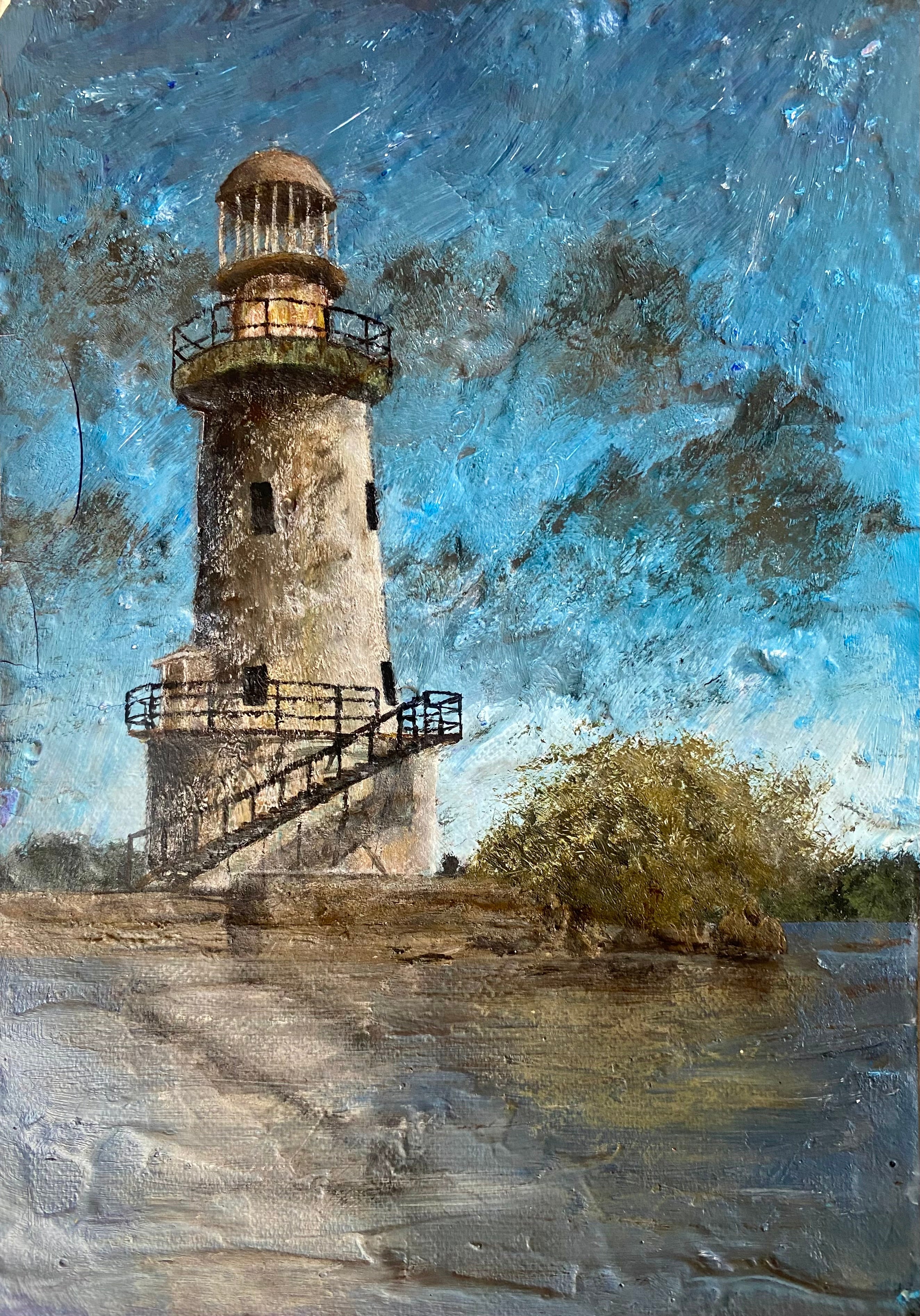 'Stormy Lighthouse' Original Painting